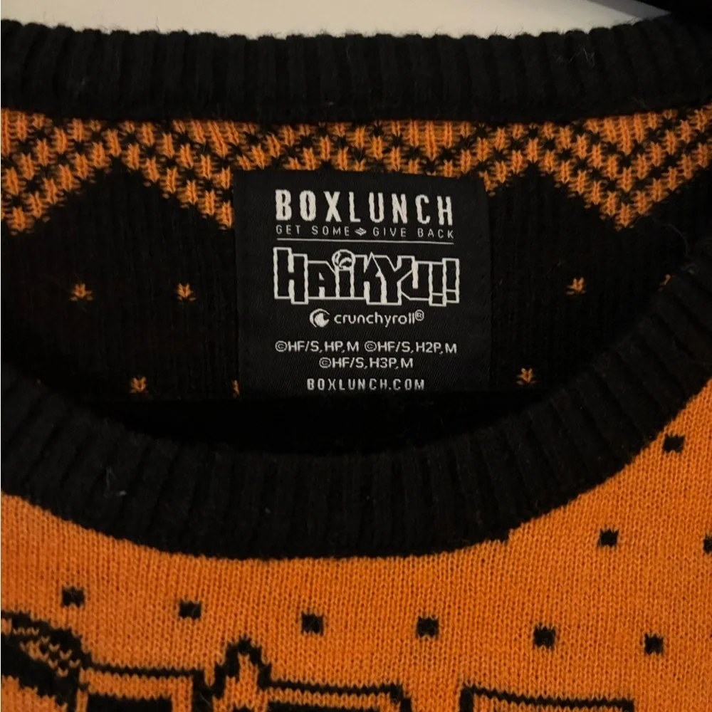 Boxed Lunch 2XL Haikyu Karasuno Crows Chibi Mens Sweater‎